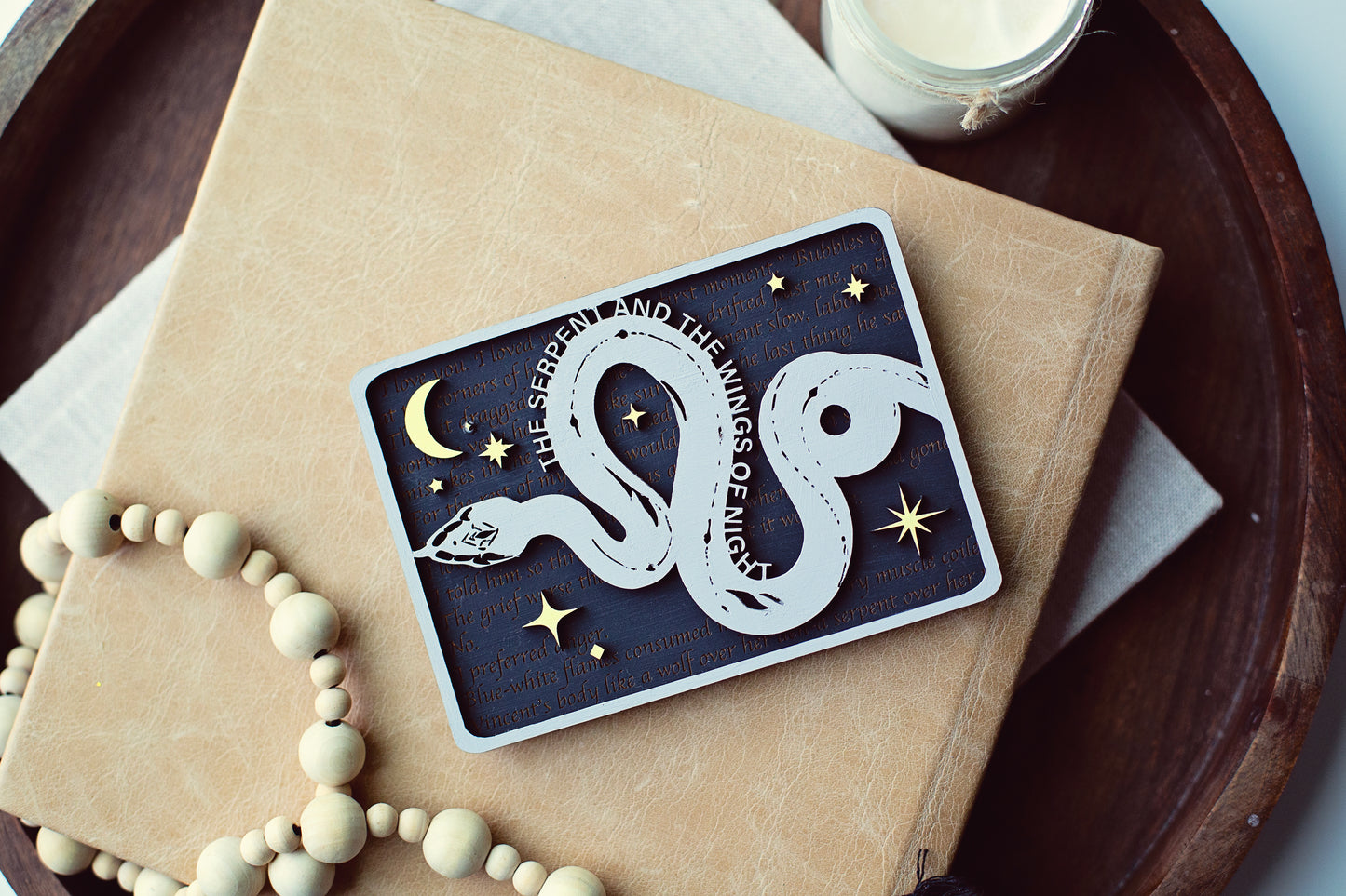 Serpent and the Wings of Night Bookshelf Sign