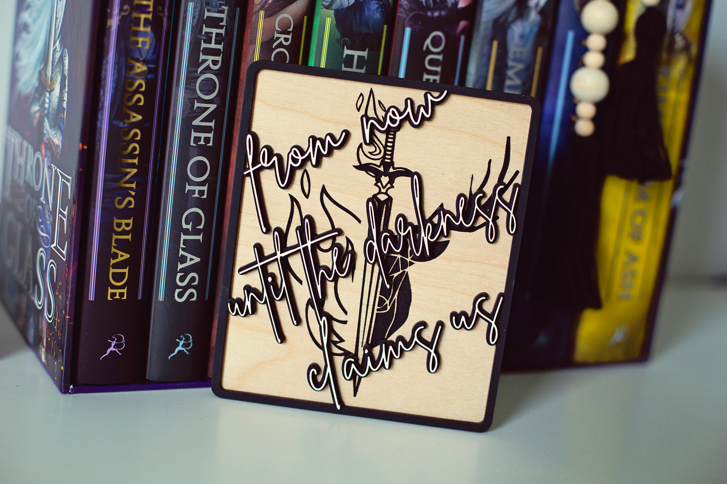 VILLAINS AND VIXENS PRE-ORDER From Now Until the Darkness Claims Us Bookshelf Sign