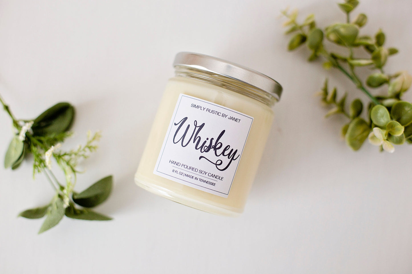 Whiskey Soy Candle, All natural Soy Candle, 8oz and 15oz soy candle, spring soy candles