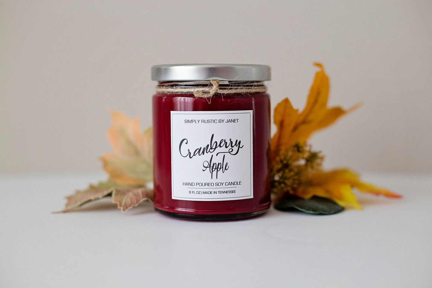 Cranberry Apple Soy Candle, All natural Soy Candle, 8oz and 16oz soy candle, Fall soy candles