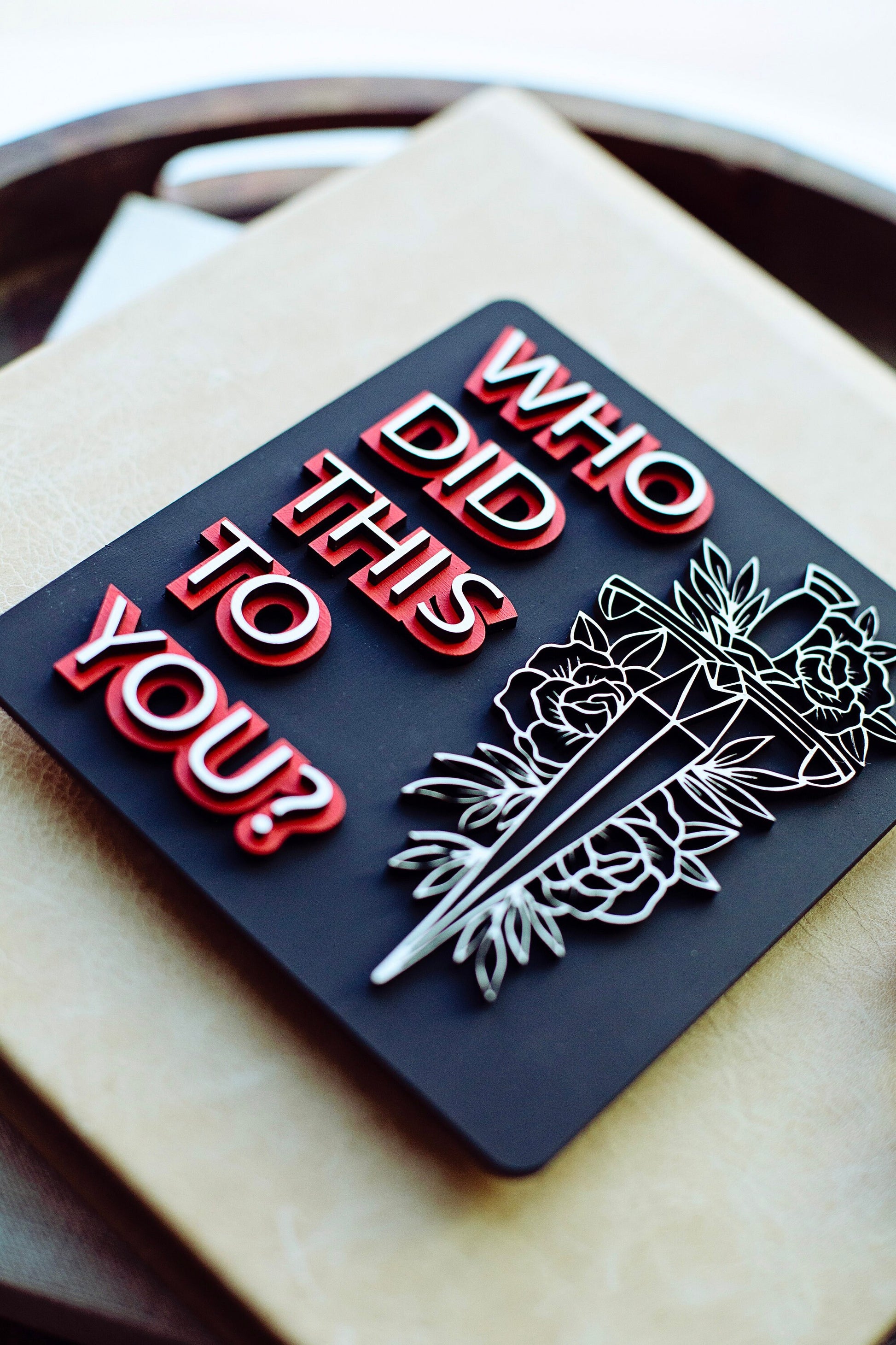 Who Did This to You Sign, bookshelf decor, booktok sign, booktok merch, smut, smut sign, gift for readers, bookshelf sign