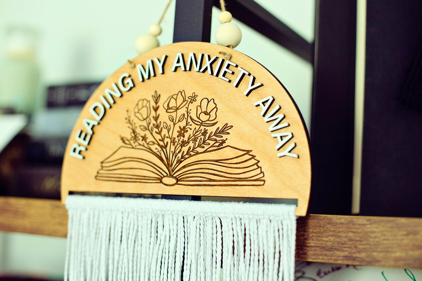 Reading my anxiety away Sign, Spicy booktok Sign, booktok sign, booktok merch, smut, smut sign, gift for readers, hanging booktok sign
