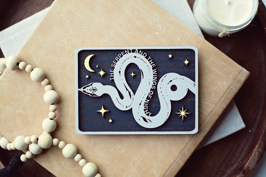 Serpent and the Wings of Night Bookshelf Sign