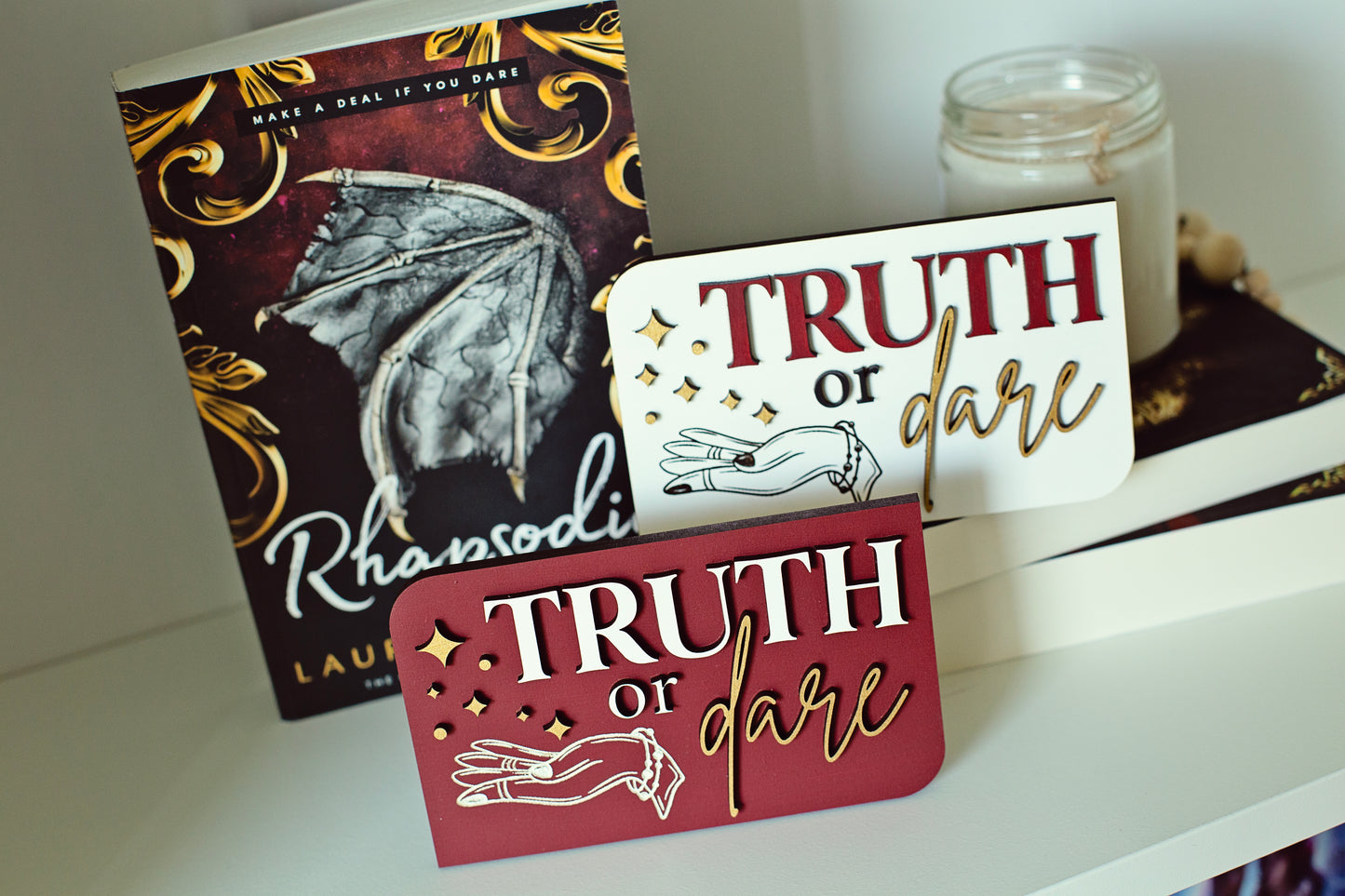 Truth or Dare Bookshelf Sign