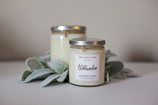 Watermelon Soy Candle, All natural Soy Candle, 8oz and 16oz soy candle, spring soy candles