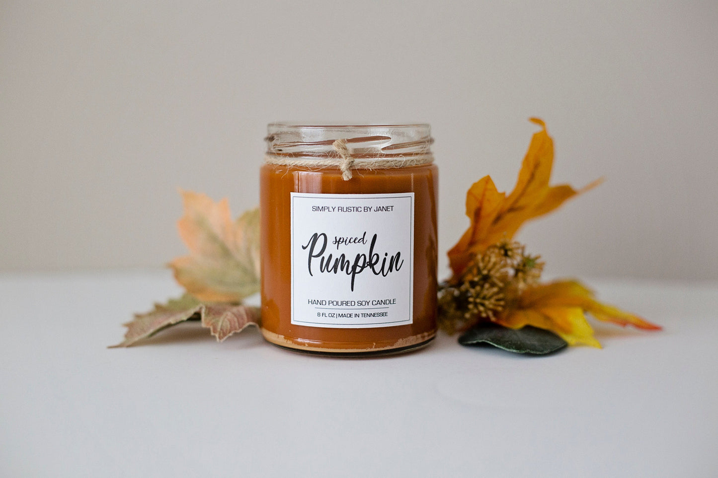 Spiced Pumpkin Soy Candle, All natural Soy Candle, 8oz and 16oz soy candle, Fall soy candles