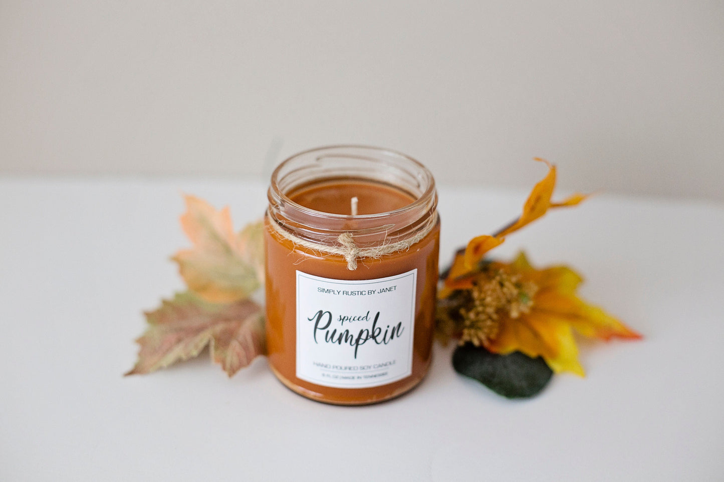 Spiced Pumpkin Soy Candle, All natural Soy Candle, 8oz and 16oz soy candle, Fall soy candles