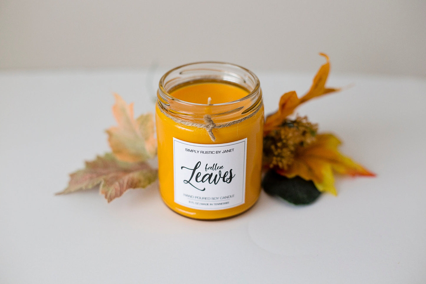 Fallen Leaves Soy Candle, All natural Soy Candle, 8oz and 16oz soy candle, Fall soy candles