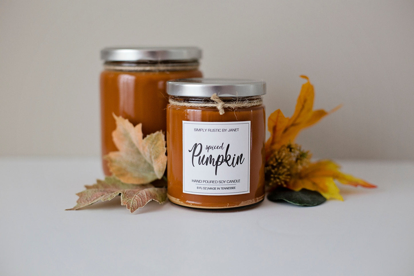 Spiced Pumpkin Soy Candle, All natural Soy Candle, 8oz and 16oz soy candle, Fall soy candles