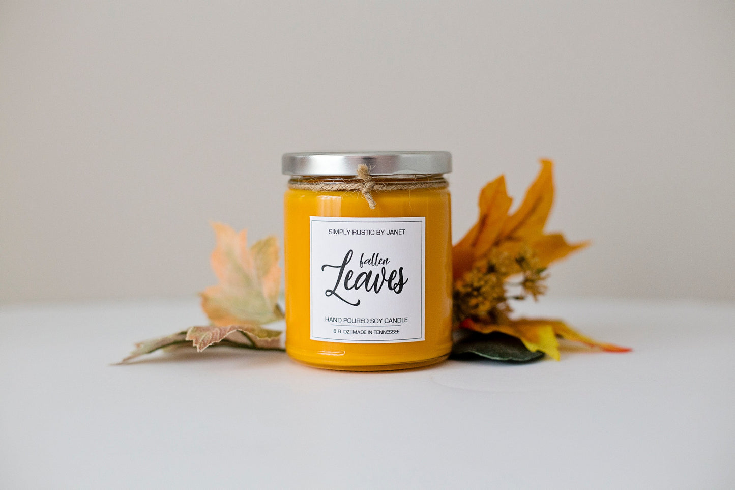 Fallen Leaves Soy Candle, All natural Soy Candle, 8oz and 16oz soy candle, Fall soy candles