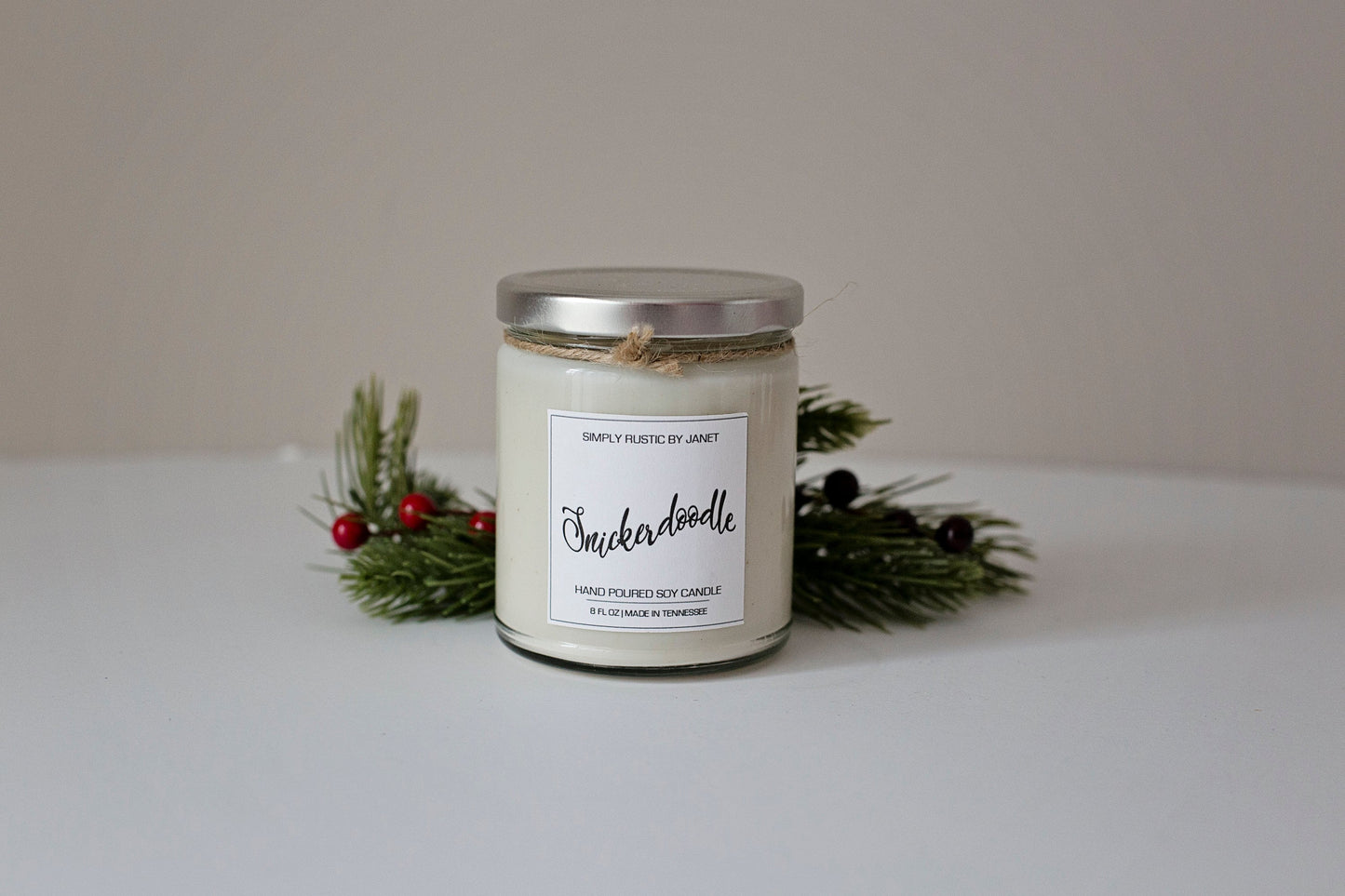 Snickerdoodle Soy Candle, All natural Soy Candle, 8oz and 16oz soy candle, winter soy candles, Christmas soy candles