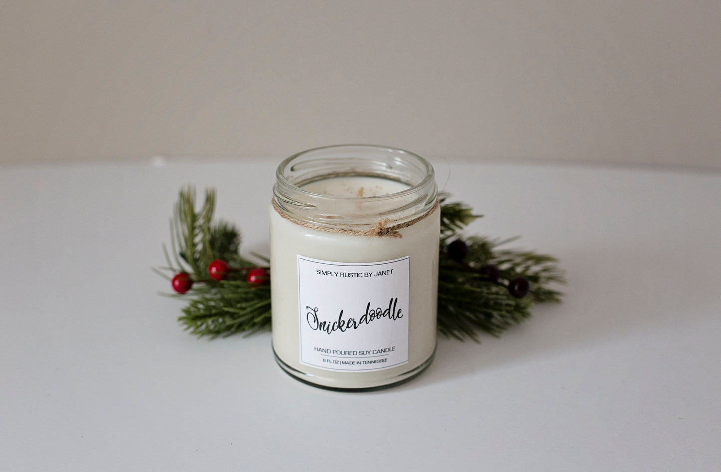 Snickerdoodle Soy Candle, All natural Soy Candle, 8oz and 16oz soy candle, winter soy candles, Christmas soy candles